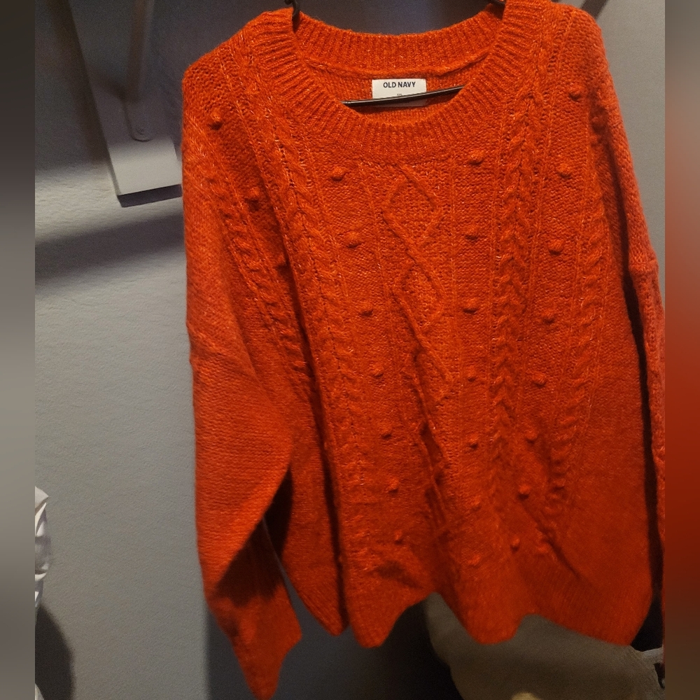 Old Navy: Plus Size 2X Long Sleeve Red Sweater! Brand New And Unused